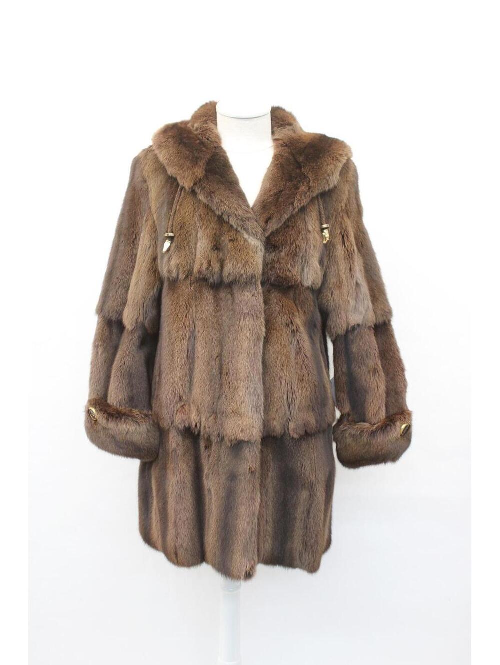 Zuki Excellent Bassarisk Fur Coat Jacket Women Woman Size 4-6 Small W/Hood